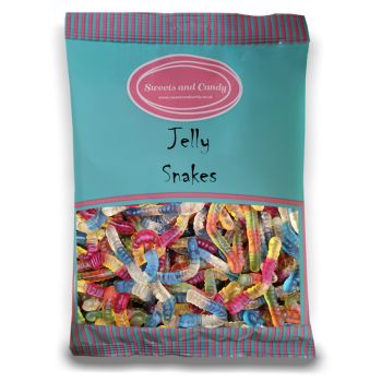 Jelly Snakes - 1Kg Bulk bag of retro fruit flavour jelly sweets in the shape of jelly snakes!