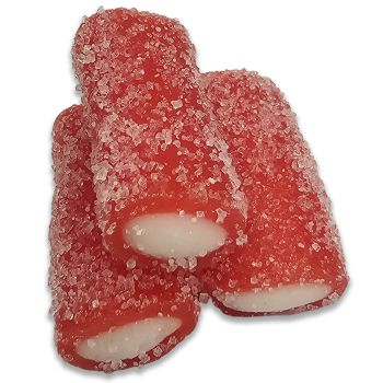 A bulk 1kg bag of Retro Jumbo Fizzy Strawberry Pencils