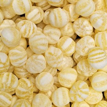 Pick and Mix Sweets - Lemon flavour boiled sweets with stripes of fizzy sherbet.