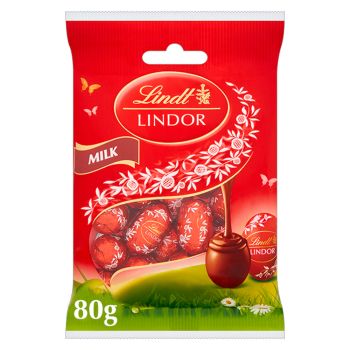 Lindt Lindor mini eggs, foiled wrapped mini eggs with melting lindor centres