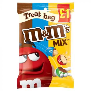A mixed bag of chocolate, peanut and crispy M&M's