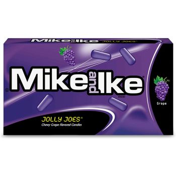 An American theatre box full of grape flavour Mike and Ike American sweets