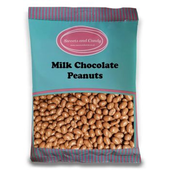 Chocolate Peanuts - 1Kg Bulk bag of traditional crunchy peanuts covered in a milk chocolate coating