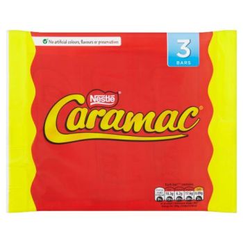 A multipack of 3 Nestle Caramac Bars