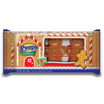 A pack of 3 marshmallow Gingerbread men made by Peeps