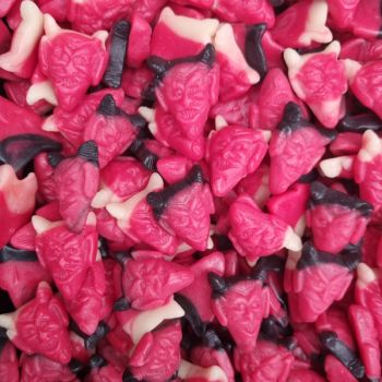 Halloween sweets - red devils - retro jelly sweets in the shape of devils faces!