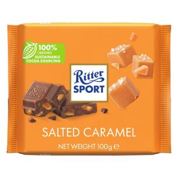Ritter Sport - Milk chocolate with salted caramel pieces