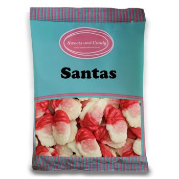 Christmas Sweets - 1Kg Bulk bag of fruit flavour sweets shaped like Santa Faces