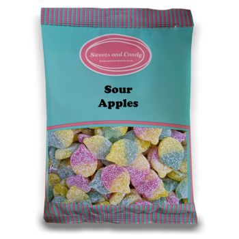 Sour Apples - 1Kg Bulk bag of vegan sour apple flavour fizzy sweets!