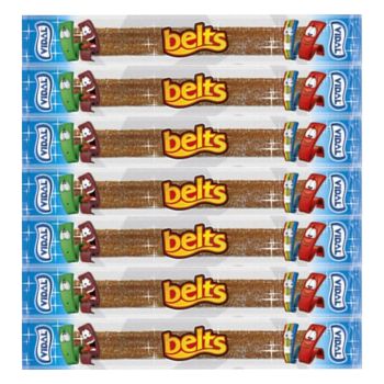 Individually wrapped sour cola belts
