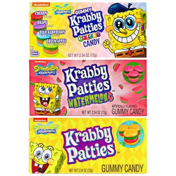 American Sweets - A 3 pack variety pack of Spongebob American candy gummy burgers 