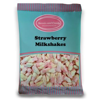 Pick and Mix Sweets - Strawberry flavour gummy sweets dusted with icing sugar in a bulk 1kg bag