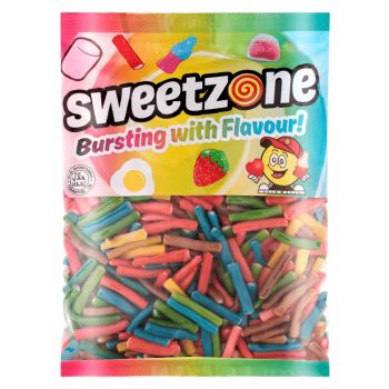 Retro Sweets - A bulk 1kg bag of Sweetzone Rainbow Pencils sweets