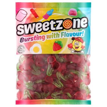 Retro Sweets - A bulk 1kg bag of Sweetzone Twin Cherries sweets