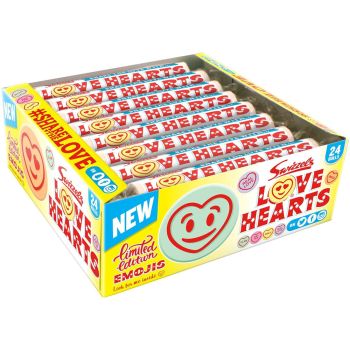 Swizzels love hearts - full box of 24 rolls of love hearts sweets