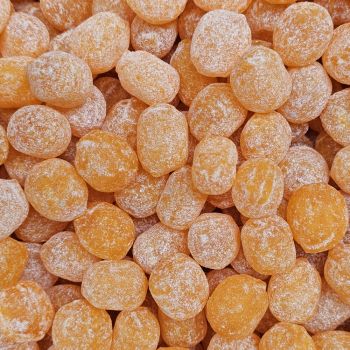Pick and Mix Sweets - Tangerine flavour boiled sweets with a sour sugar coating