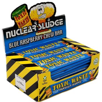 Sour Sweets - Retro chew bars made by Toxic Waste with a super sour blue raspberry flavour!