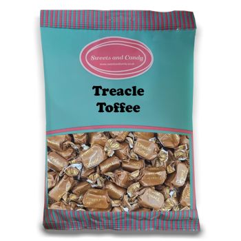 Individually wrapped treacle flavour toffees in a bulk 1kg bag.