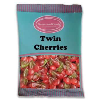 Twin Cherries 1kg Bag - Retro jelly sweets shaped like cherries