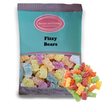 vegan fizzy bears in a bulk 1kg bag