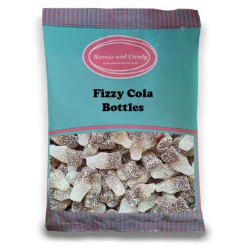 Vegan Fizzy Cola Bottles - 1Kg Bulk bag of Vegan cola flavour sweets, shaped like bottles with a fizzy coating!