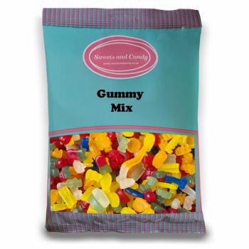 Vegan Gummy Mix - 1Kg Bulk bag of assorted vegan fruit flavour gummy sweets