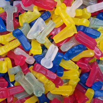 Jelly Tools - Vegan fruit flavour gummy sweets, shaped like different tools.