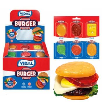 A full box of Vidal Jelly Burgers!