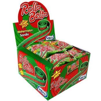 A full box of fizzy watermelon belts
