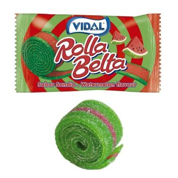 Vidal fizzy watermelon flavour rolled up sweet belts