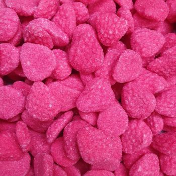 strawberry flavour and shaped foam sweets