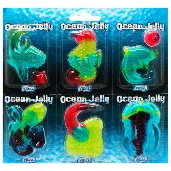 A pack of 6 ocean jelly sweets