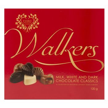 Christmas Sweets - Walkers Milk, White and Dark chocolates in a gift box