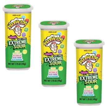 American Sweets - Super sour candy sweets made by Warheads in a flip top tub