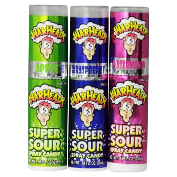 American Sweets - A pack of 3 Warheads super sour sprays, sour liquid candy!