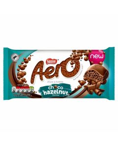 A milk chocolate sharing size Hazelnut chocolate bar made with bubbly chocolate
