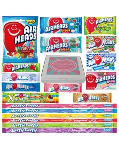 Our Sweets and Candy Hamper box filled with Laffy Taffy and Airheads sweets!