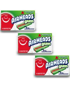 American Sweets - A pack of 3 watermelon flavour Airheads gum
