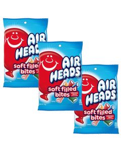 American Sweets - Pack of 3 Airheads soft filled bites, 170g bags