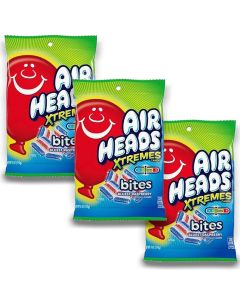 American Sweets - A pack of 3 sour blue raspberry candy bites by Airheads!