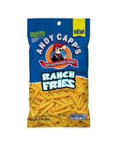 American Sweets - A large 85g bag of Andy Capp's Ranch Fries American Crisps.