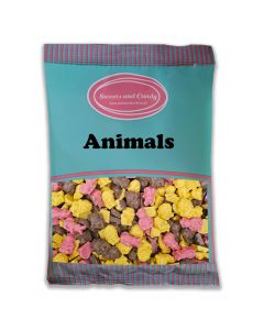 Animals 1kg bulk bag of flavoured chocolate candy sweets