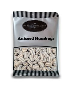 Pick and Mix Sweets - 1Kg Bulk bag of Aniseed Humbugs, traditional sugar coated boiled sweets with aniseed flavour