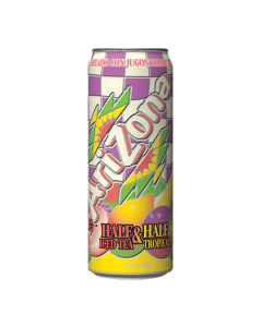 American Drinks - A 680ml can of Arizona half and half iced tea tropical, American soda.