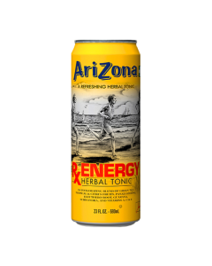 American Drinks - A 680ml can of Arizona RX Energy Herbal Tonic refreshing American soda.