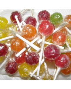 Assorted fruit flavour, individually wrapped lollipops