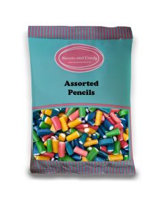 Assorted Pencils - 1Kg Bulk bag of retro fruit flavour candy sweets with a fondant centre.