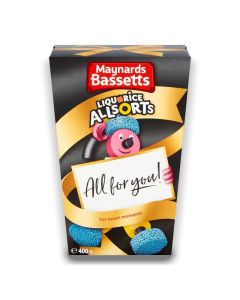 A 400g box of Bassetts Liquorice Allsorts, a mixture of retro liquorice sweets.