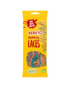 A 200g bag of rainbow laces, fruity Vegan sweets!