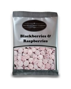 Pick and Mix Sweets - 1Kg Bulk bag of Blackberries and Raspberries traditional sugar coated boiled sweets